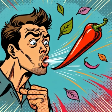 Erkläre warum scharfe Paprika manchmal zum Hustenreiz führen.