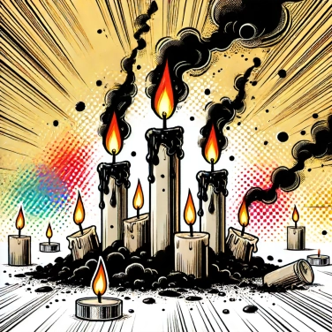 Erkläre warum schwarze Kerzen bekommen?