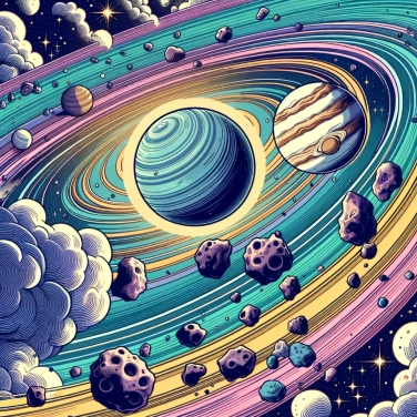 Erkläre warum sich der Asteroidengürtel zwischen Mars und Jupiter befindet.
