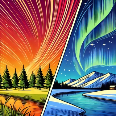 Erkläre warum sind die Nordlichter nicht das ganze Jahr über sichtbar?