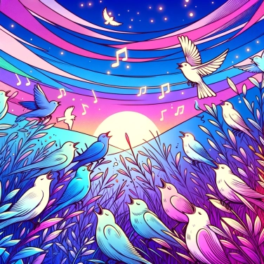 Erkläre, warum singen die Vögel im Chor während der Dämmerung?