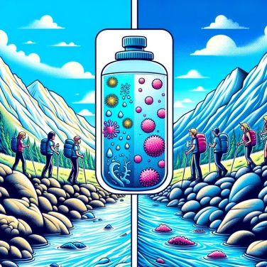 Erkläre warum sollten Wanderer vermeiden, Wasser aus Flüssen in den Bergen ohne Reinigung zu trinken?