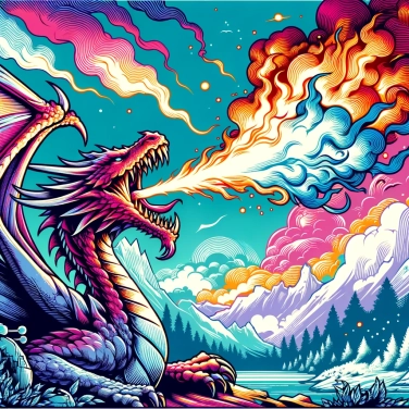 Erkläre warum spucken Drachen Feuer aus?