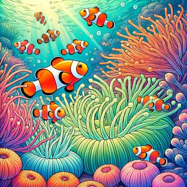 Erkläre warum stechen Seeanemonen keine Clownfische?