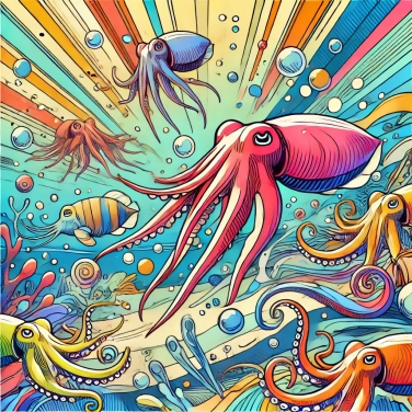 Erkläre, warum Tintenfische und Kraken ihre Farbe so schnell ändern können.