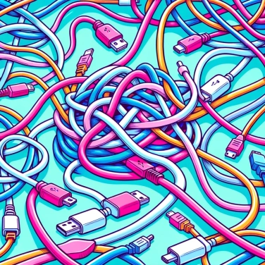 Erkläre warum verheddern sich Ladekabel immer?
