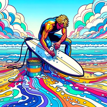 Erkläre warum wachsen Surfer ihr Board, bevor sie ins Wasser gehen?