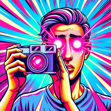 Erkläre warum werden die Augen rot, wenn man Fotos mit Blitz macht?