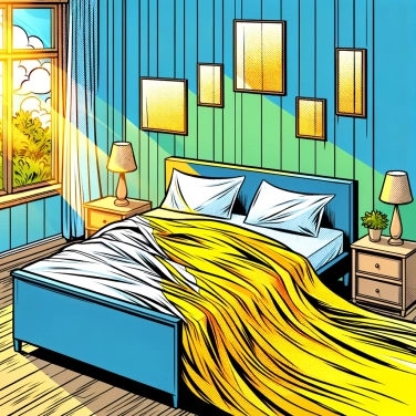 Erkläre warum werden die Bettlaken gelb?