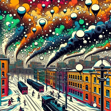 Erkläre warum wird manchmal der Schnee in der Stadt Norilsk (Russland) schwarz?