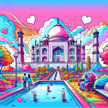 Erkläre warum wurde das Taj Mahal als ein Liebesdenkmal gebaut?