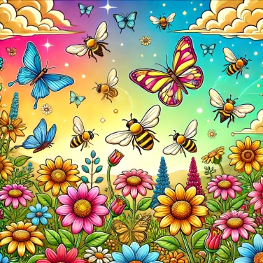 Erkläre warum ziehen leuchtende Farben bestäubende Insekten an?