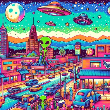 Erkläre warum zieht die Stadt Roswell (USA) so viele außerirdische Geschichten an?